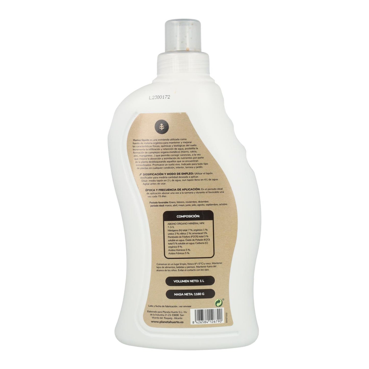 Pack 6xNatürlicher Flüssighumus Planet Gemüsegarten 1 Liter