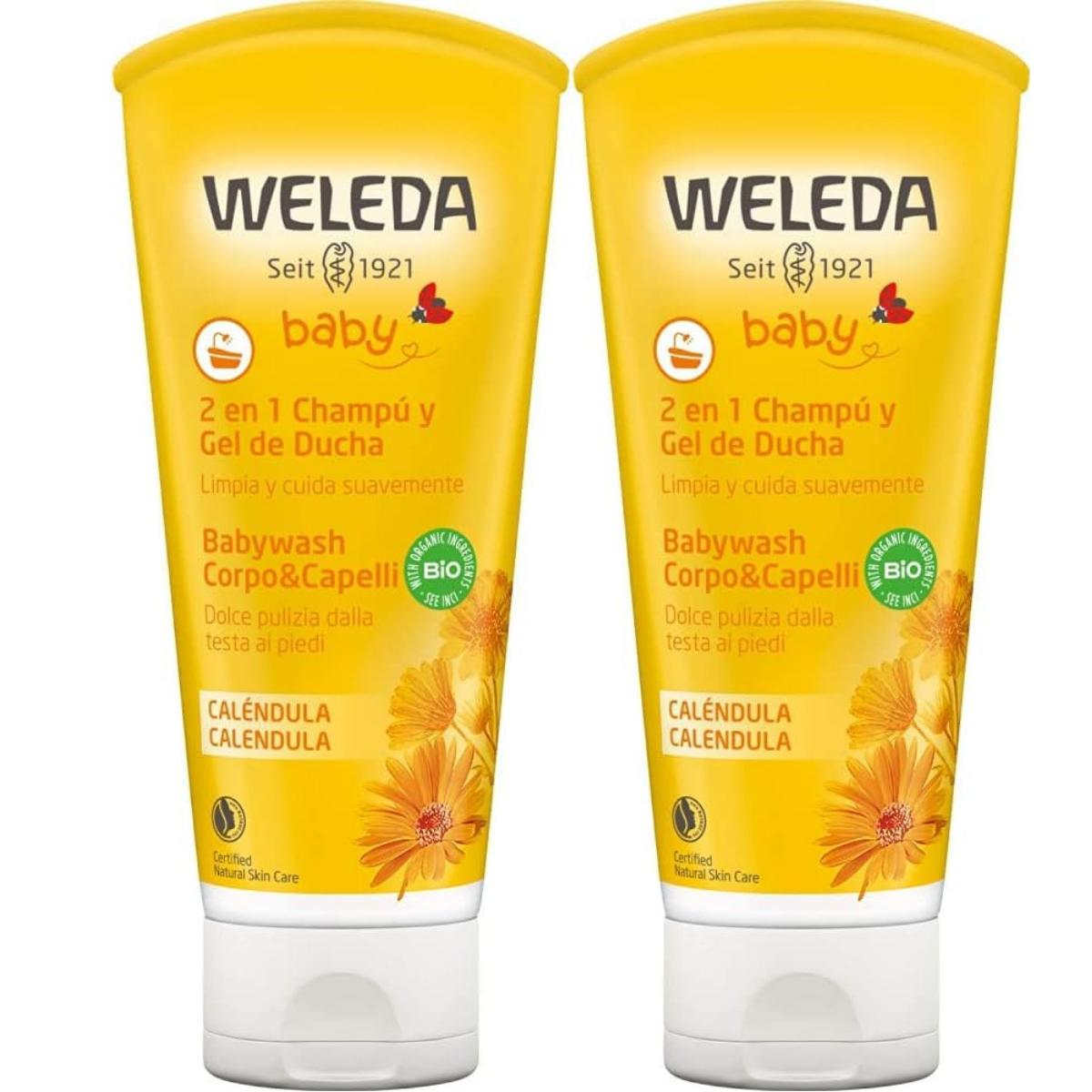 Promotiepakket 2x Weleda Calendula Baby Shampoo & Douchegel 200 ml
