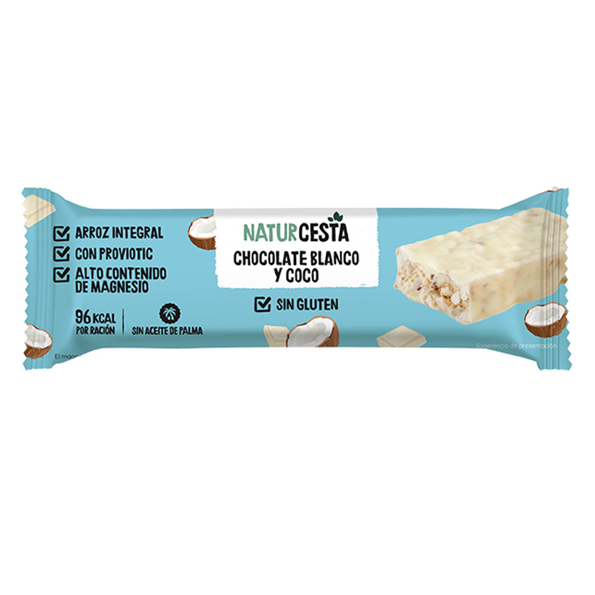 Gluten-free white chocolate and coconut rice bar 18 g