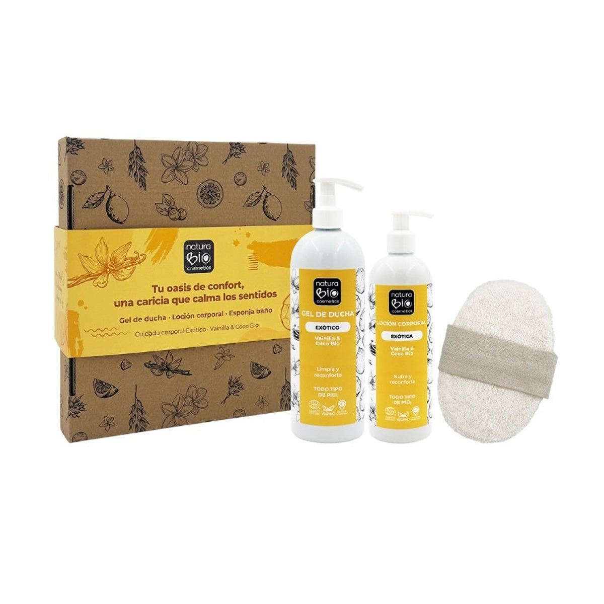 Pack hygiène et soins corporels Exotique CADEAU coffret cadeau NaturaBIO Cosmetics