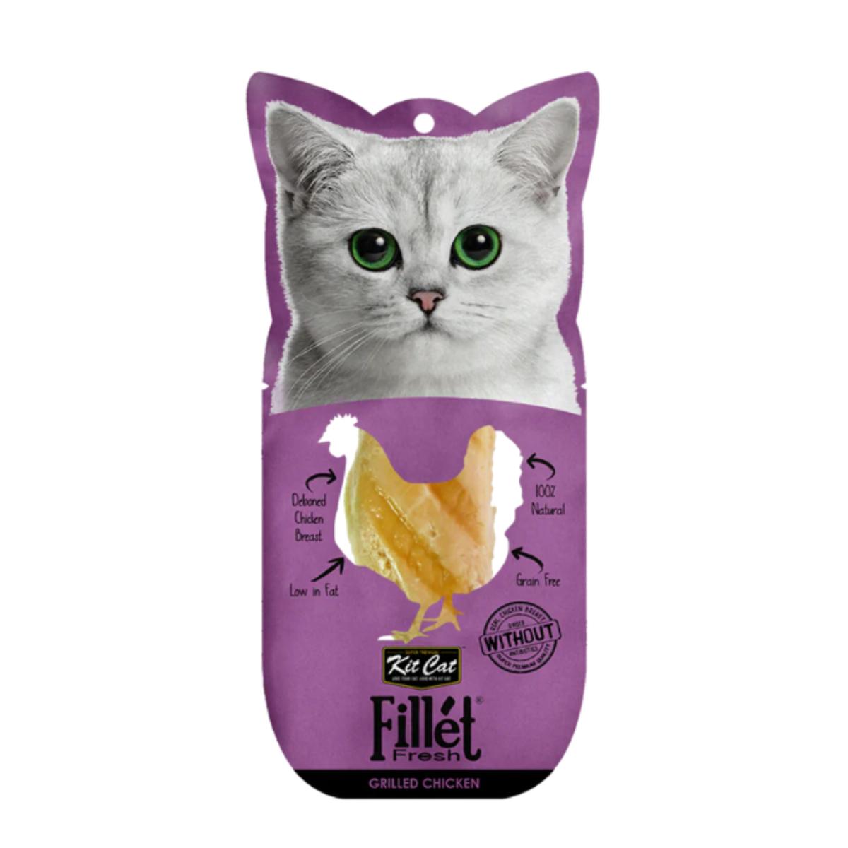 Kit Cat FilletFresh - Pollo alla griglia 30 g Snack naturale per gatti