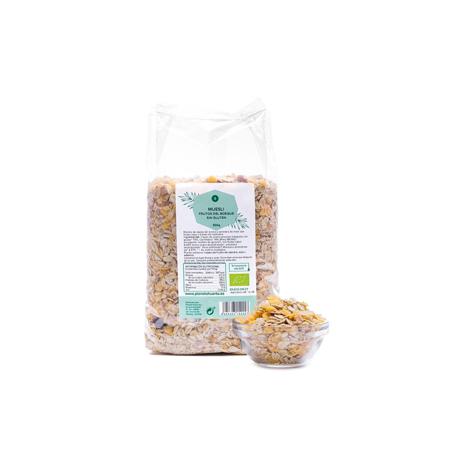 Muesli senza glutine Frutti di bosco ECO Planeta Huerto 500 g