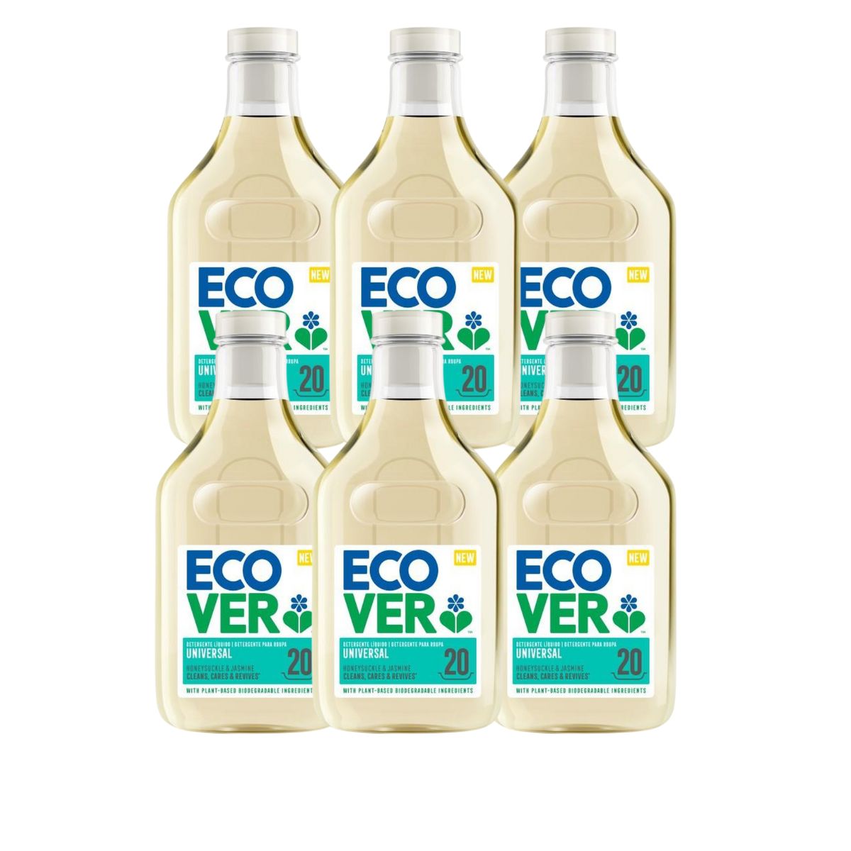 Lot de 6 unités de détergent liquide universel Ecover 1 L