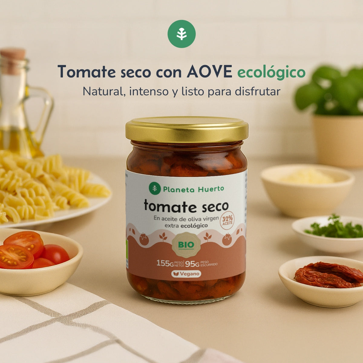 Torkade tomater i extra jungfruolja ECO Planeta Huerto 155 g