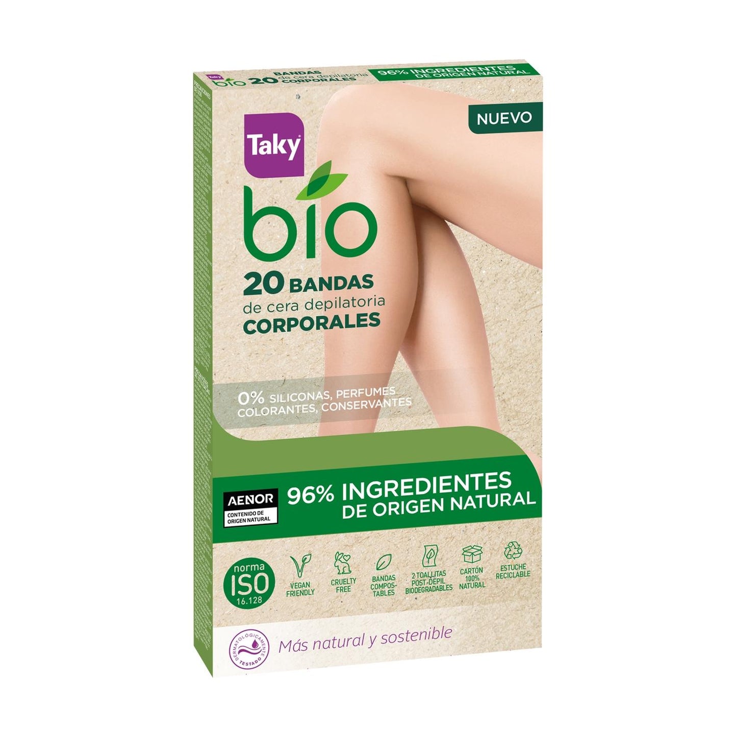 BIO-Enthaarungswachsstreifen Taky 20 Körperstreifen