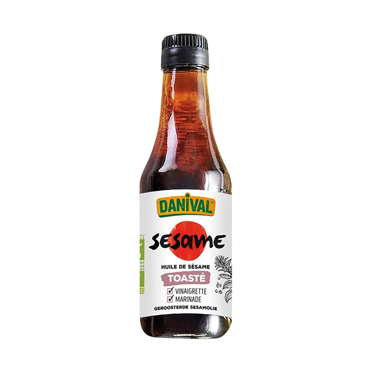 Geroosterde sesamolie BIO, DANIVAL, 250 ml