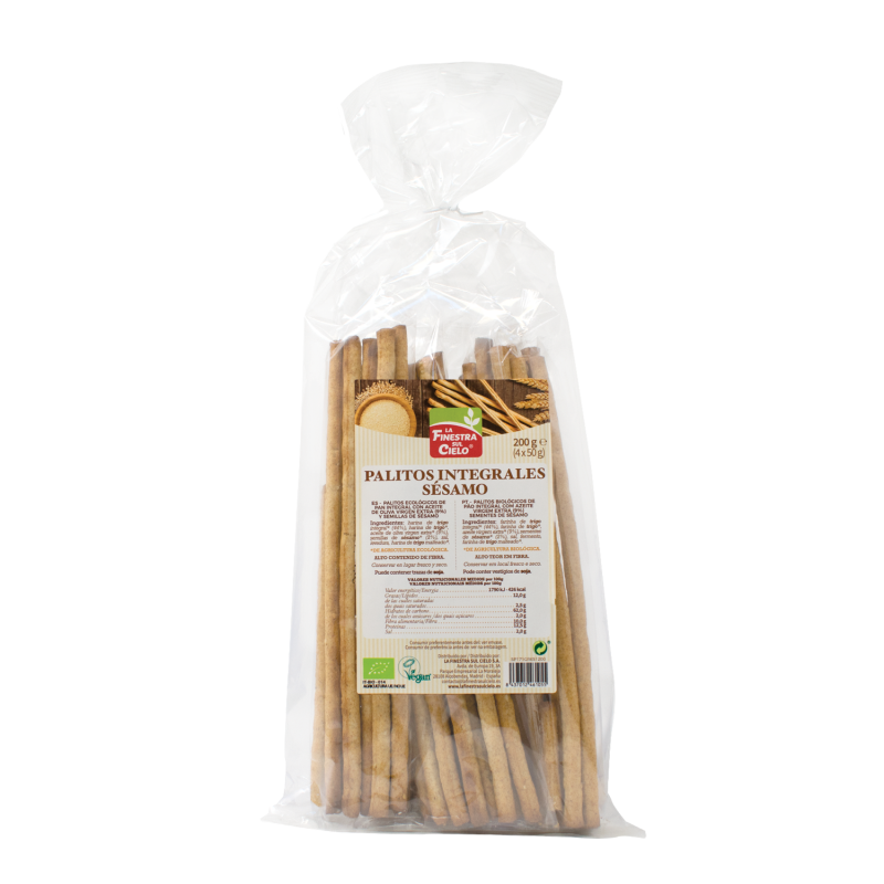 Wholemeal sesame breadsticks La Finestra Sul Cielo 200 g