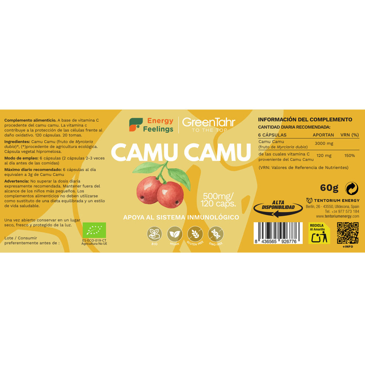 Camu Camu ECO Energy Feelings 120 Kapseln