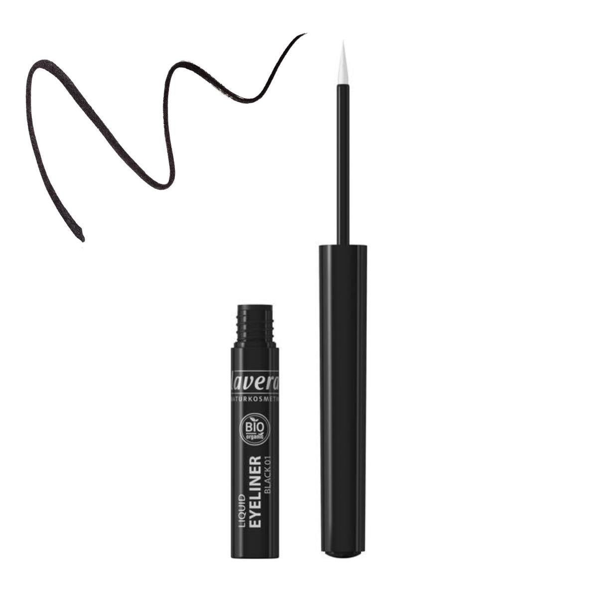Flytande eyeliner – 01 Black, Lavera 2,8 ml