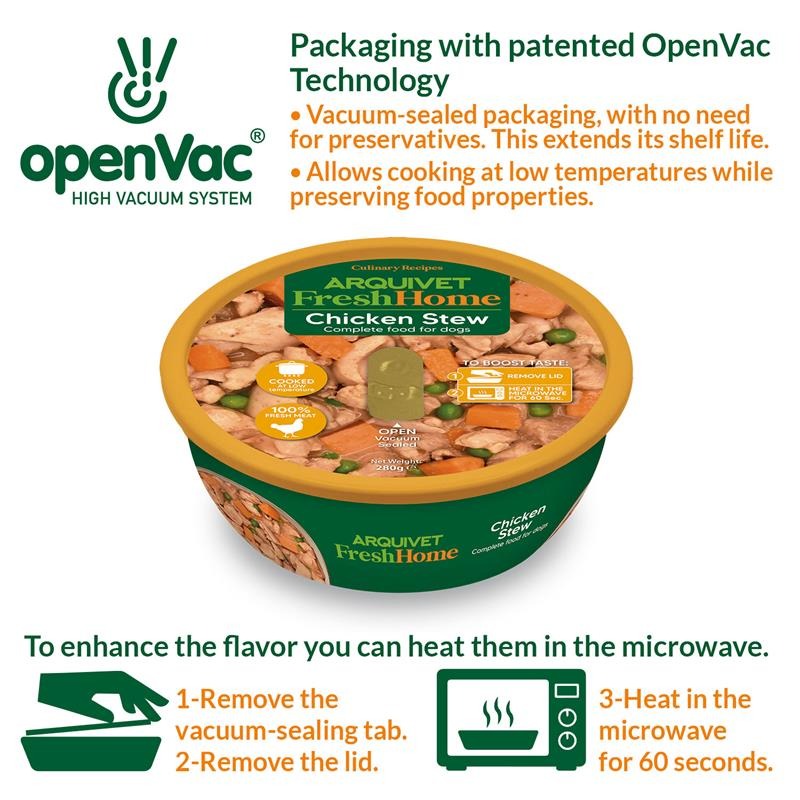 Arquivet Fresh Home Chicken Stew Natvoer met kip voor honden 280 g