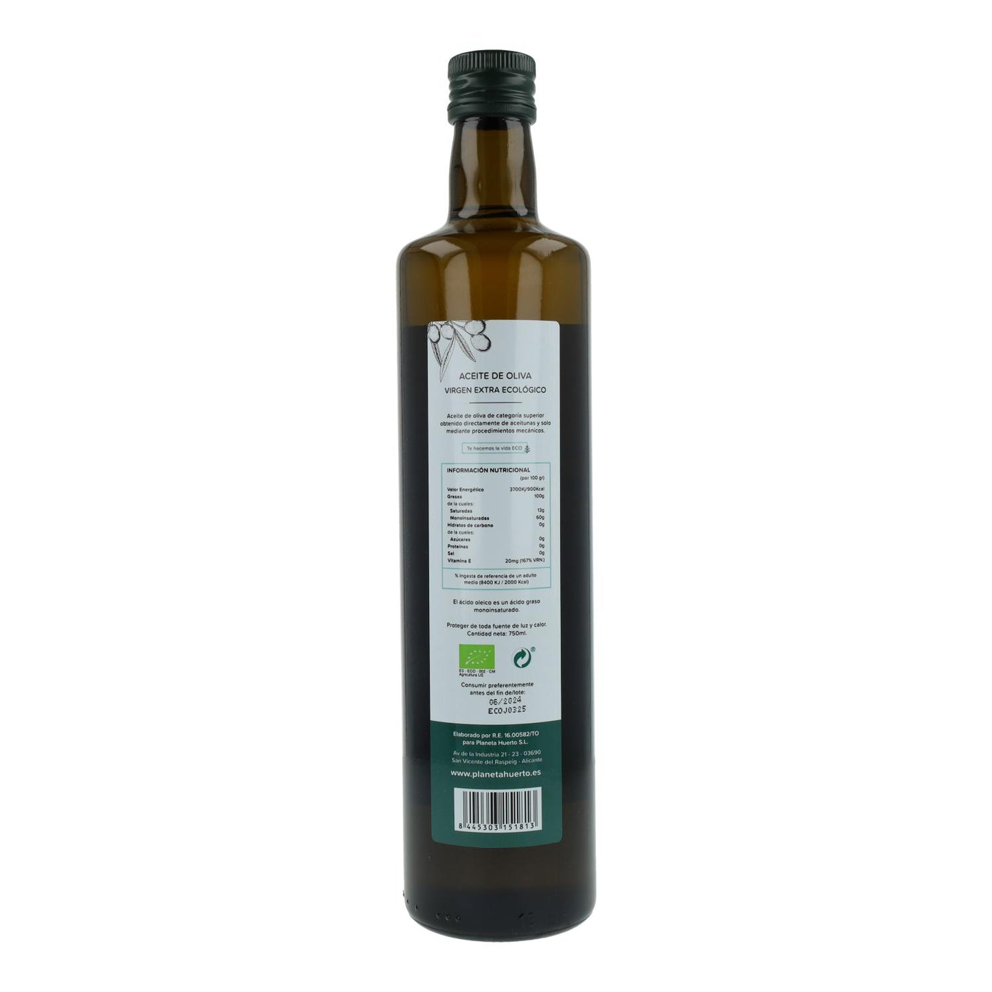 Oliwa z oliwek Extra Virgin ECO Planeta Huerto 750 ml