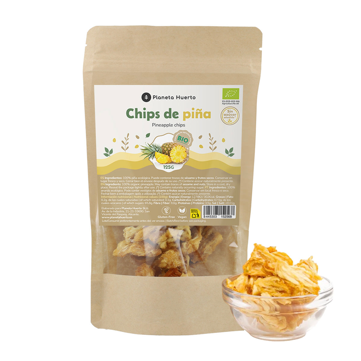 Copeaux d'ananas ECO Planeta Huerto 125 g