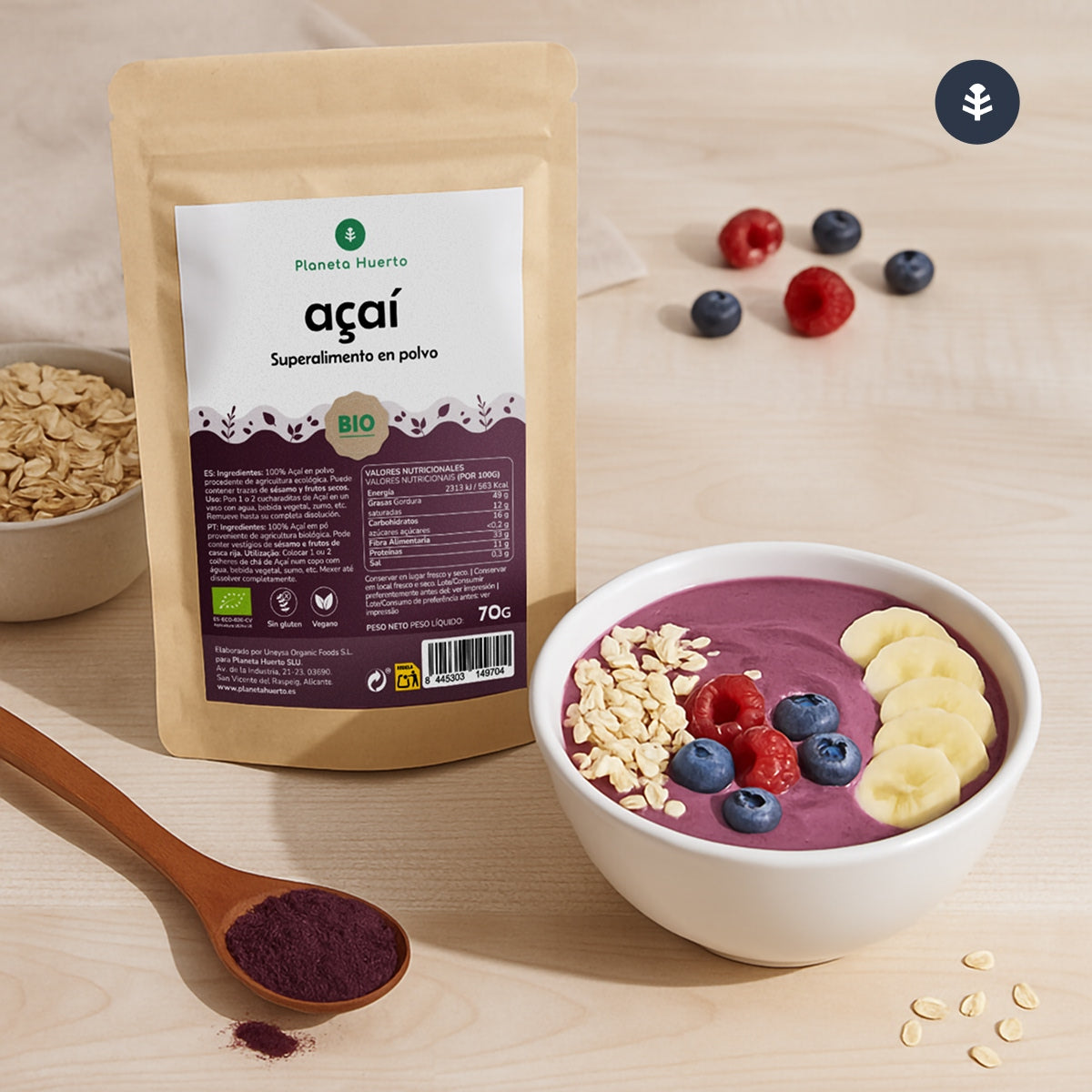 Açaí-poeder ECO Planeta Huerto 1 kg