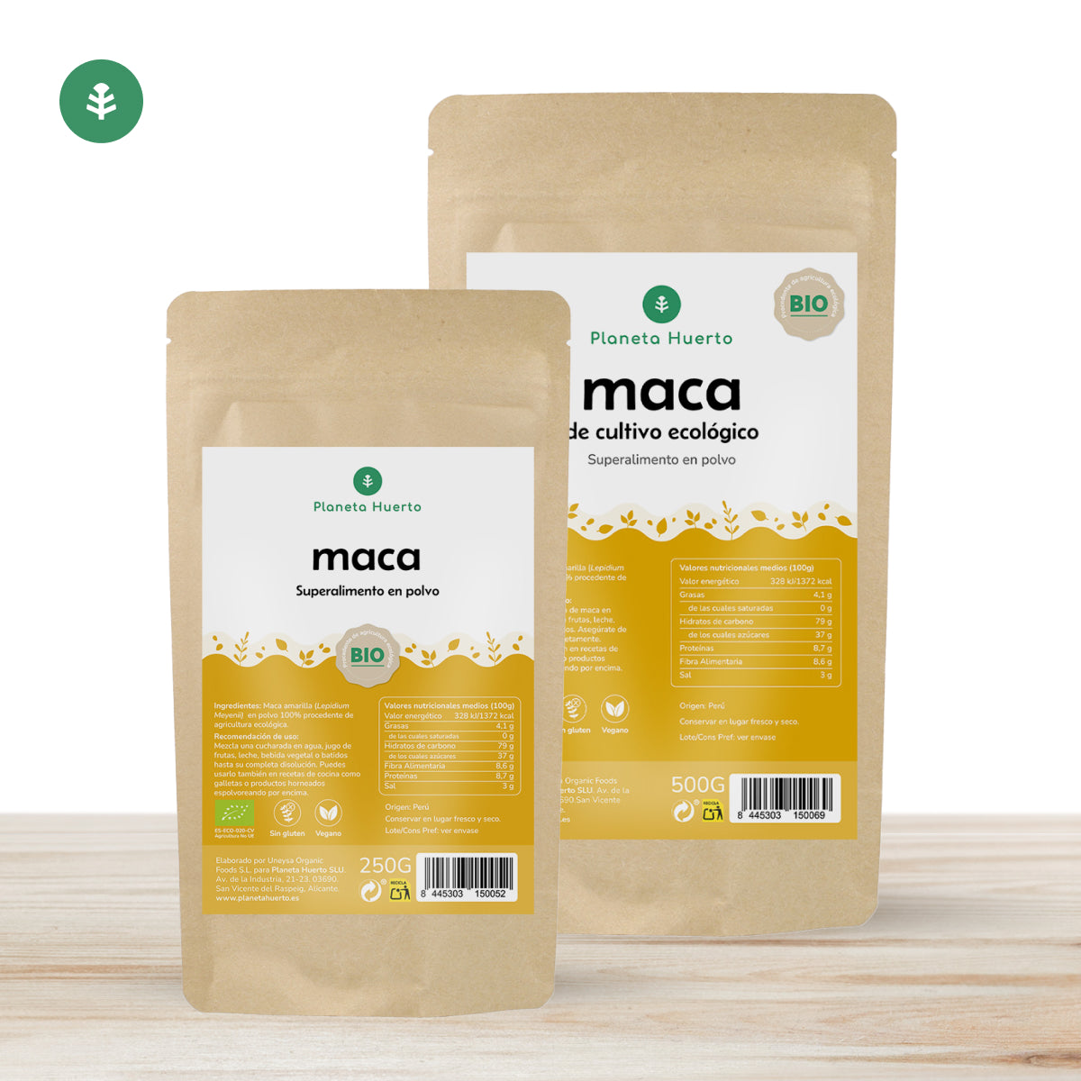 Maca in polvere ECO Planeta Huerto