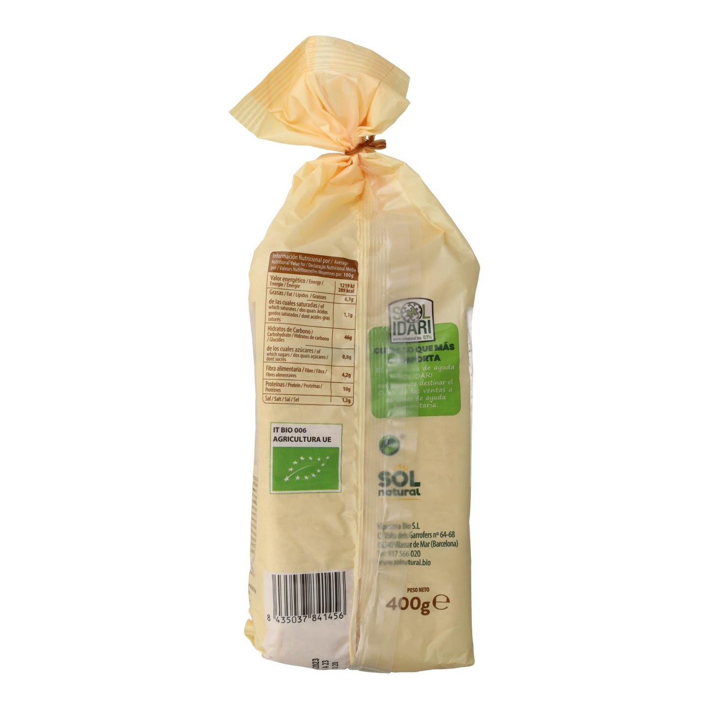 Bio-Vollkorn-Dinkelbrot Sol Natural 400 g