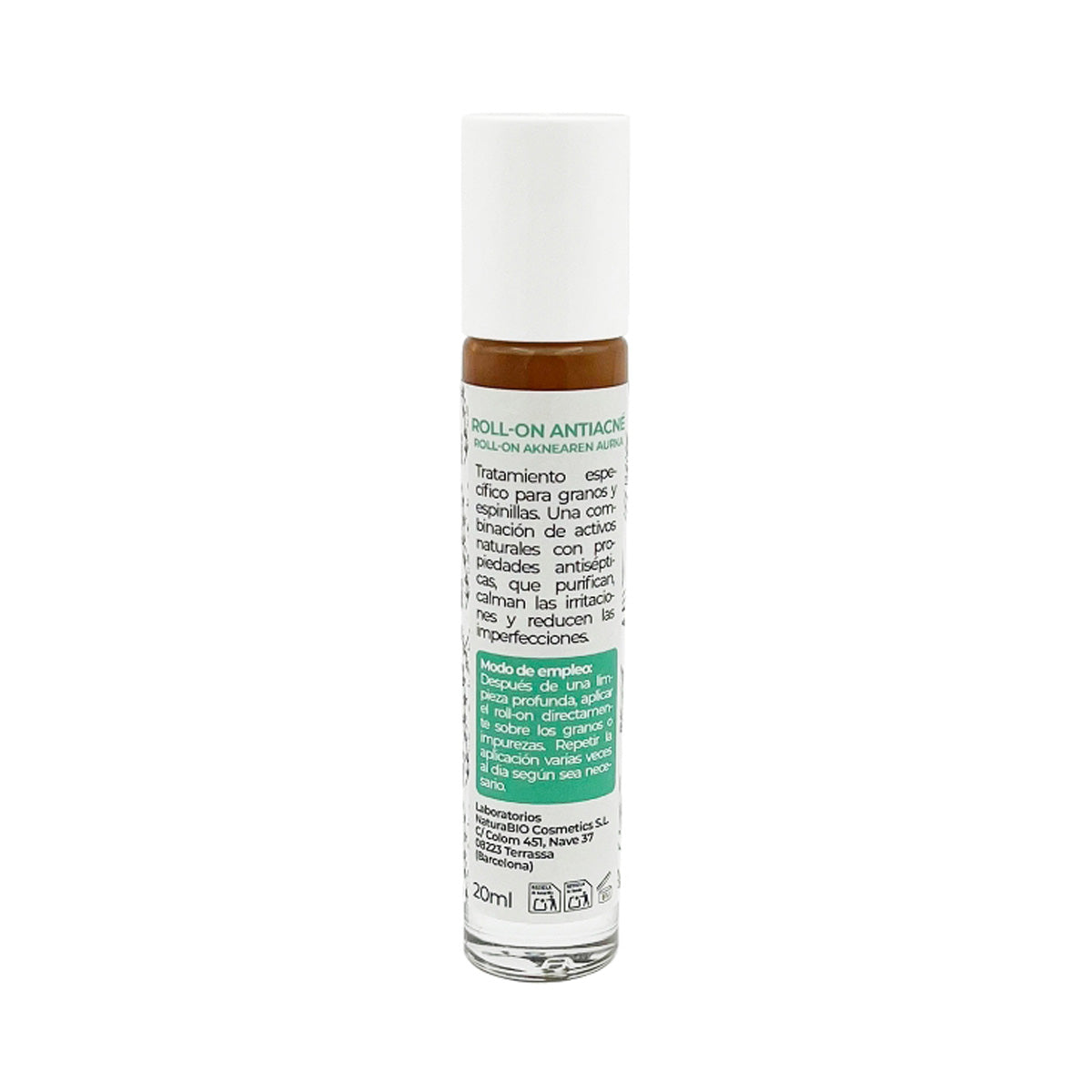 Roll-on mot akne, tea tree och timjan, NaturaBIO Cosmetics, 20 ml