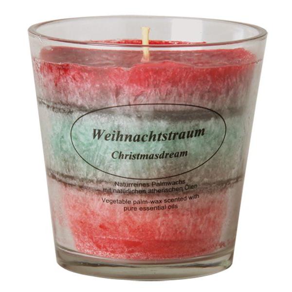 Bougie végétale Kerzenfarm parfumée à la cannelle et aux huiles essentielles d'orange : Rêves de Noël