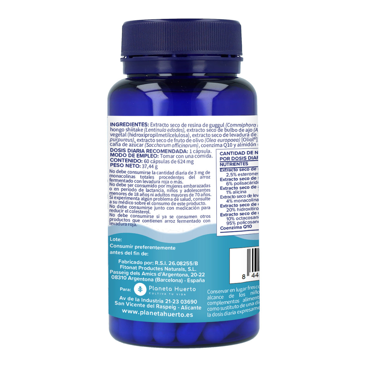 ZeroColestiol rote Hefe Reis und Coenzym Q10 Planeta Huerto 60 cap