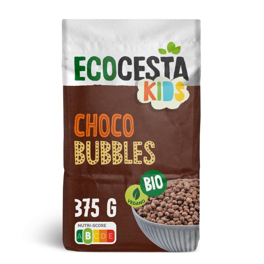 Puffad ris till frukost Choco Bubbles Bio Kids Ecocesta 375 g