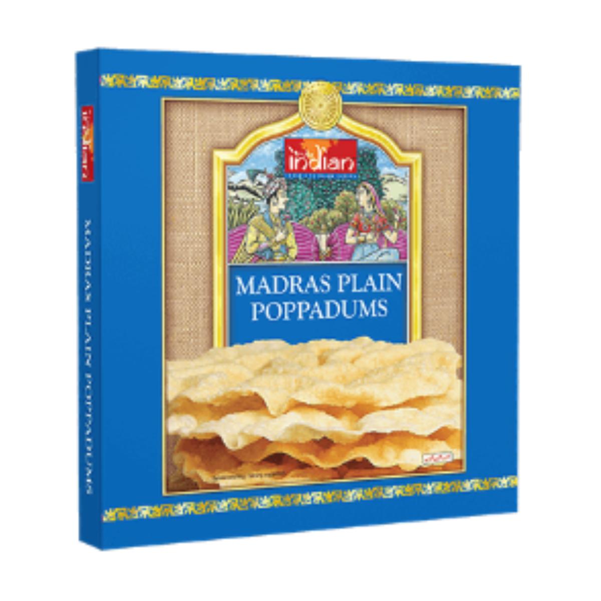 Madras poppadums naturels véritablement indiens 112g