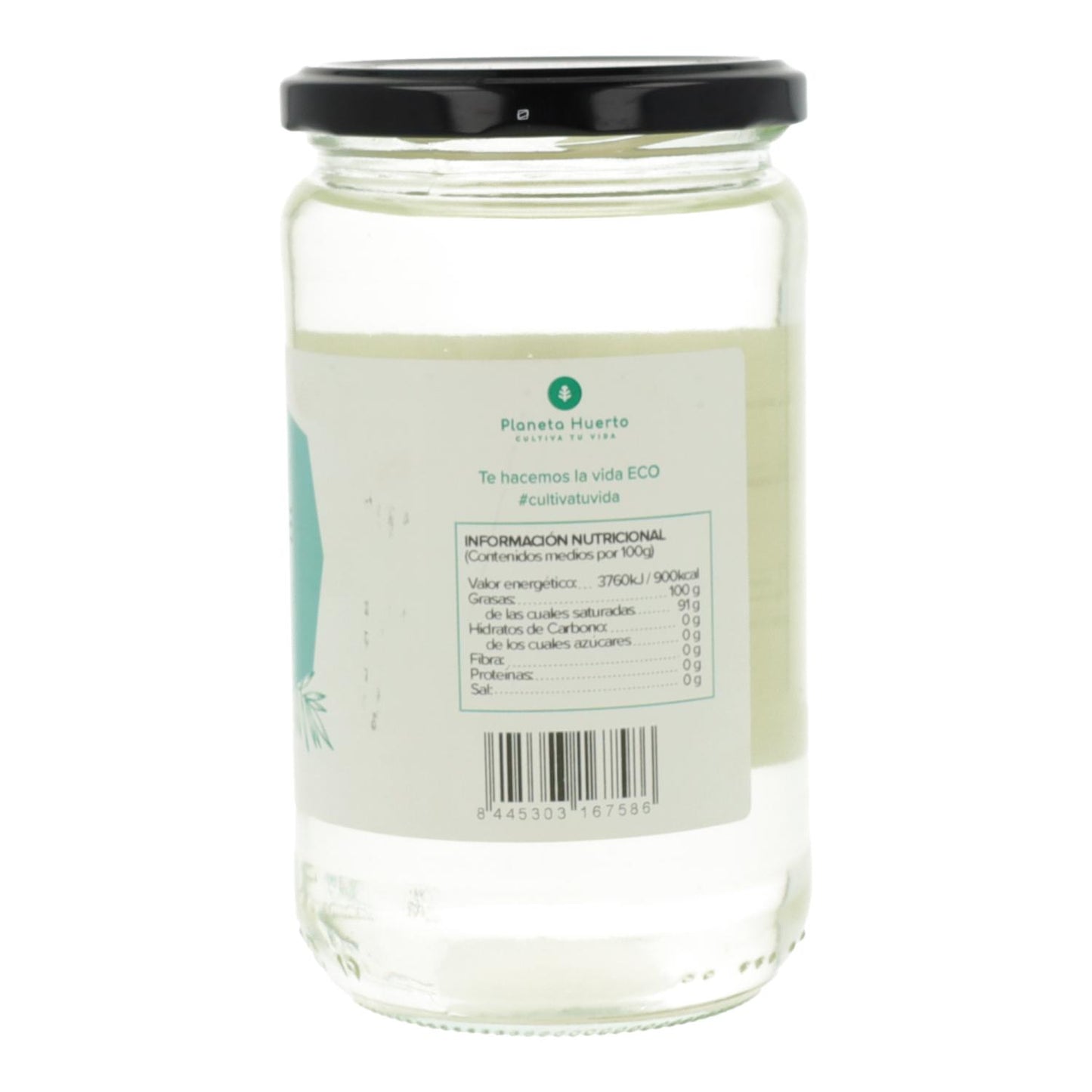 Lot de 6 bouteilles d'huile de coco désodorisée ECO Planeta Huerto 500 ml