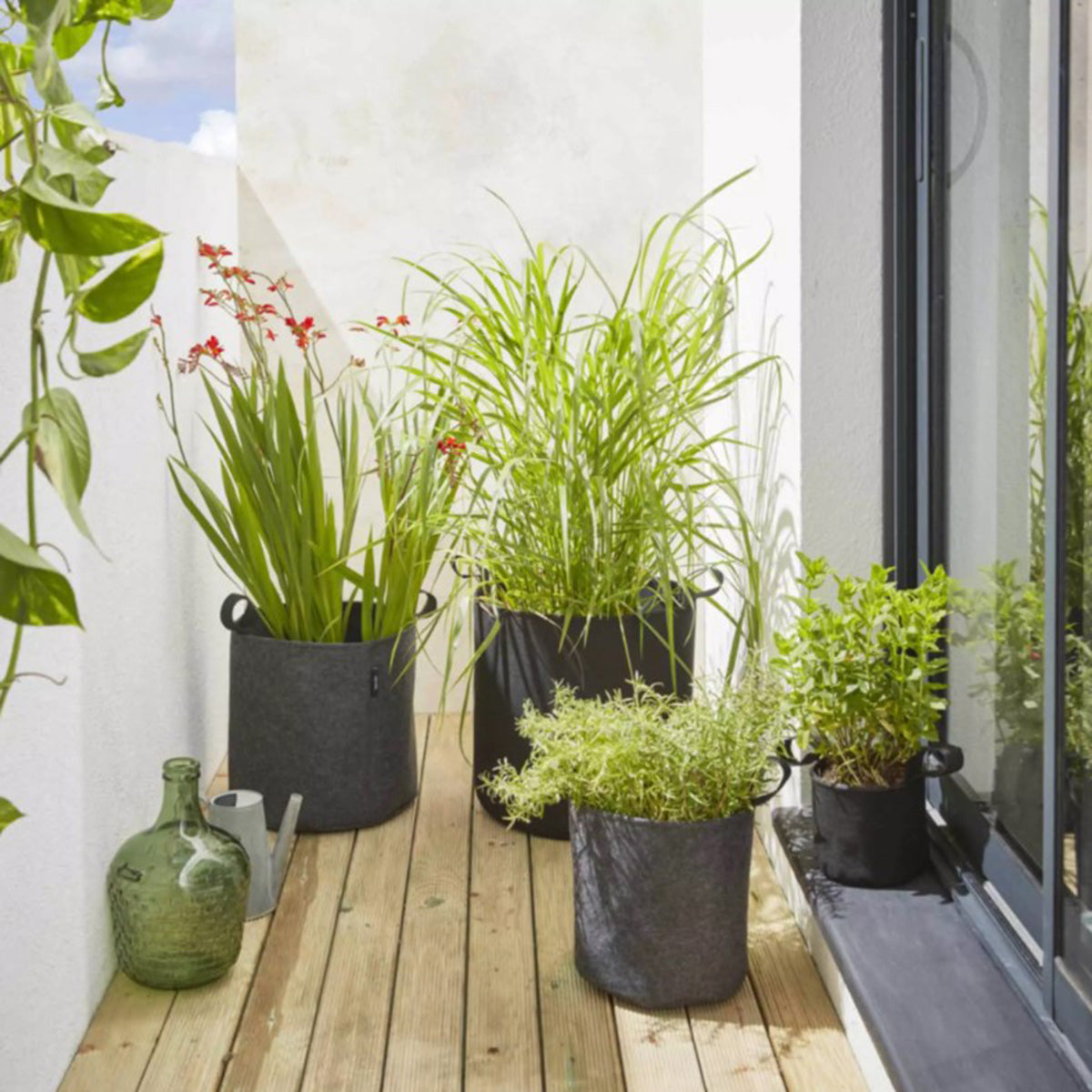 Bag4Plant Sac de plantation en feutre géotextile gris ø35cm 33,7 L