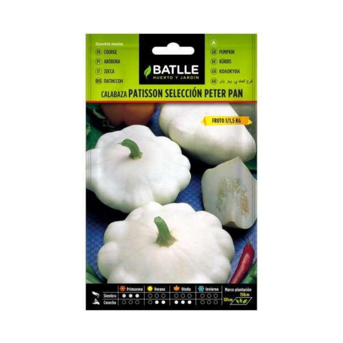 Peter Pan Batlle white Pâtisson pumpkin seeds