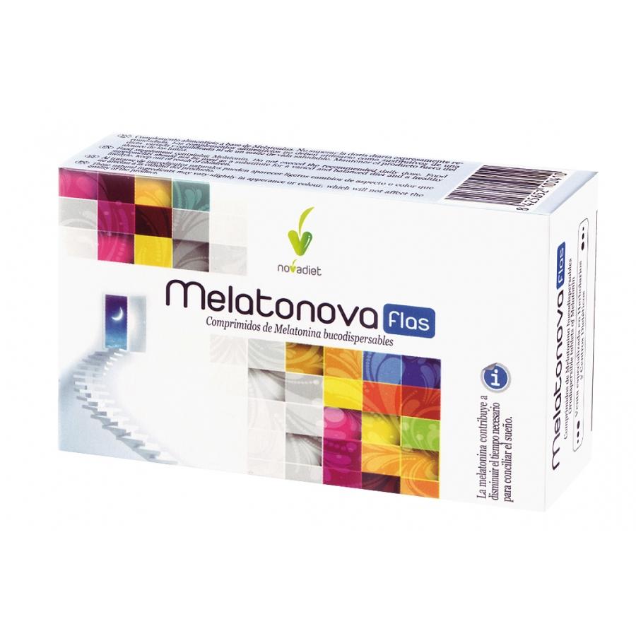 flash Melatonova melatonine 1,9 mg Novadiet, 30 smelt tabletten