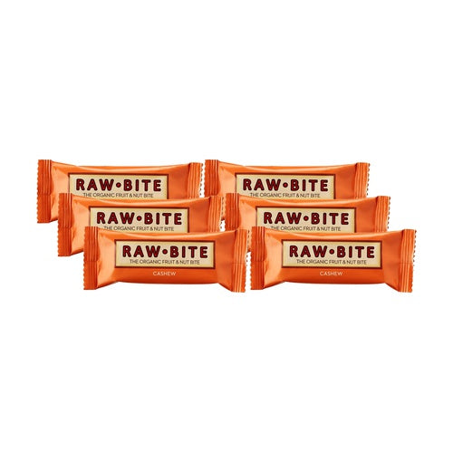 Pack x 6 barres bio Raw-Bite noix de cajou 50 g