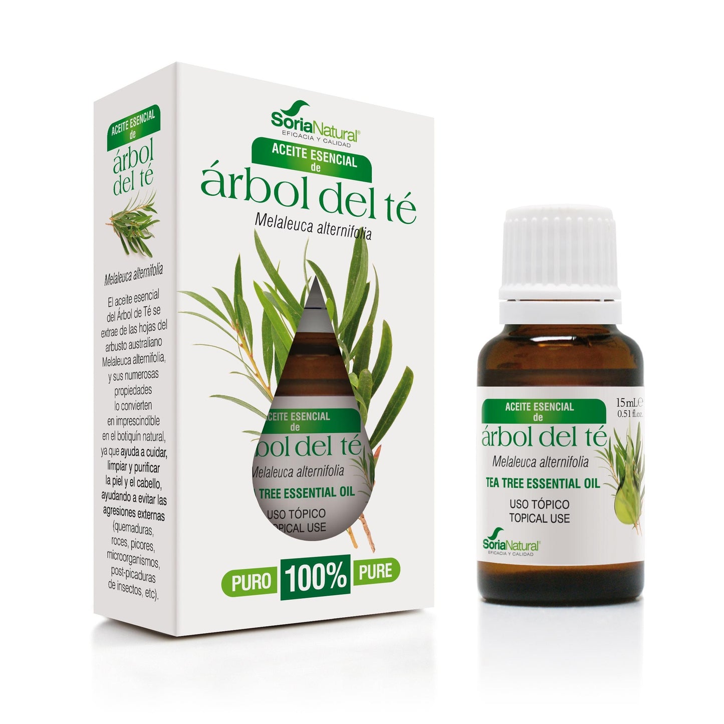 Huile d'arbre à thé Soria Natural 15 ml