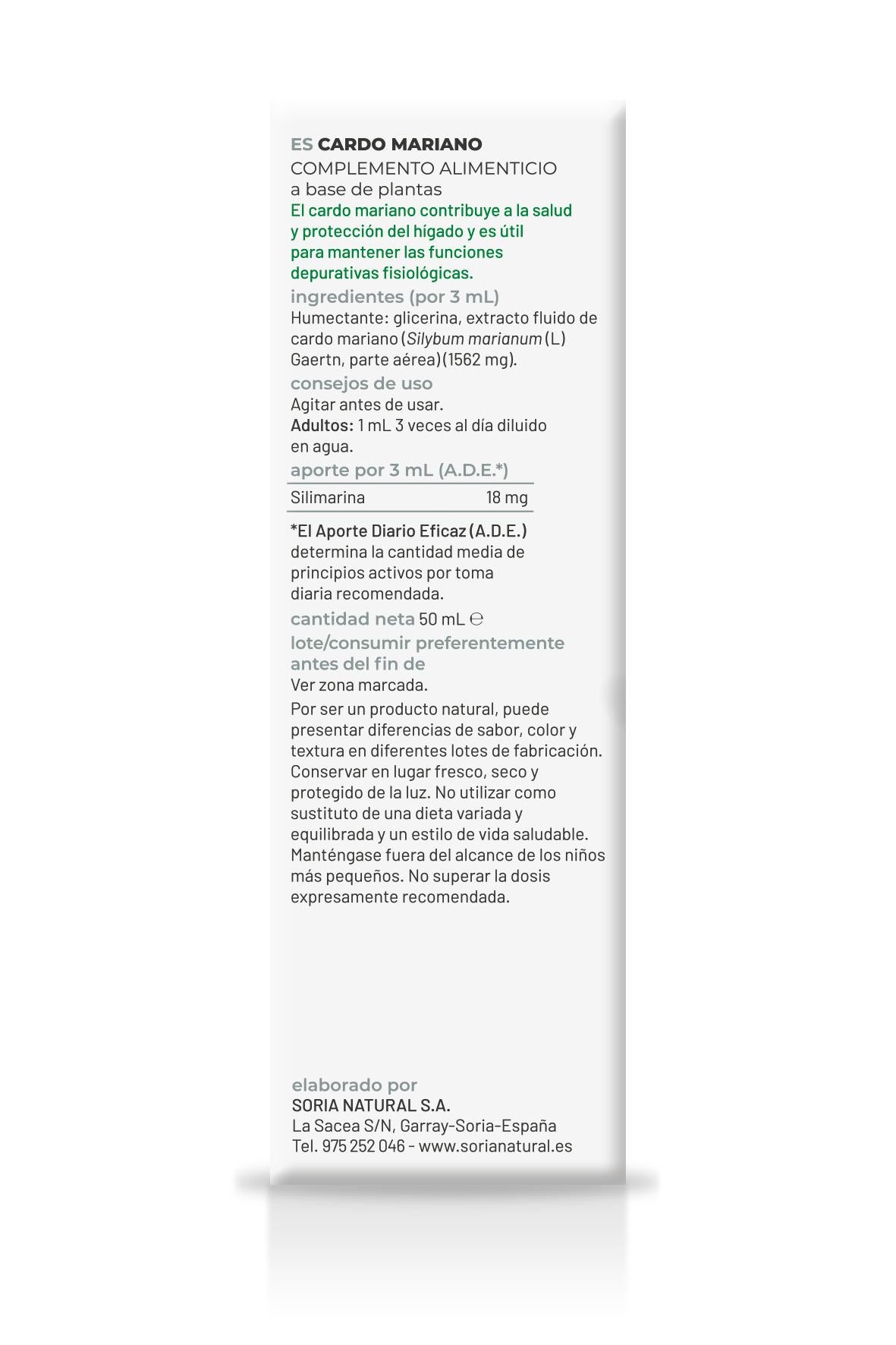 2er-Pack Mariendistelextrakt Soria Natural, 50 ml