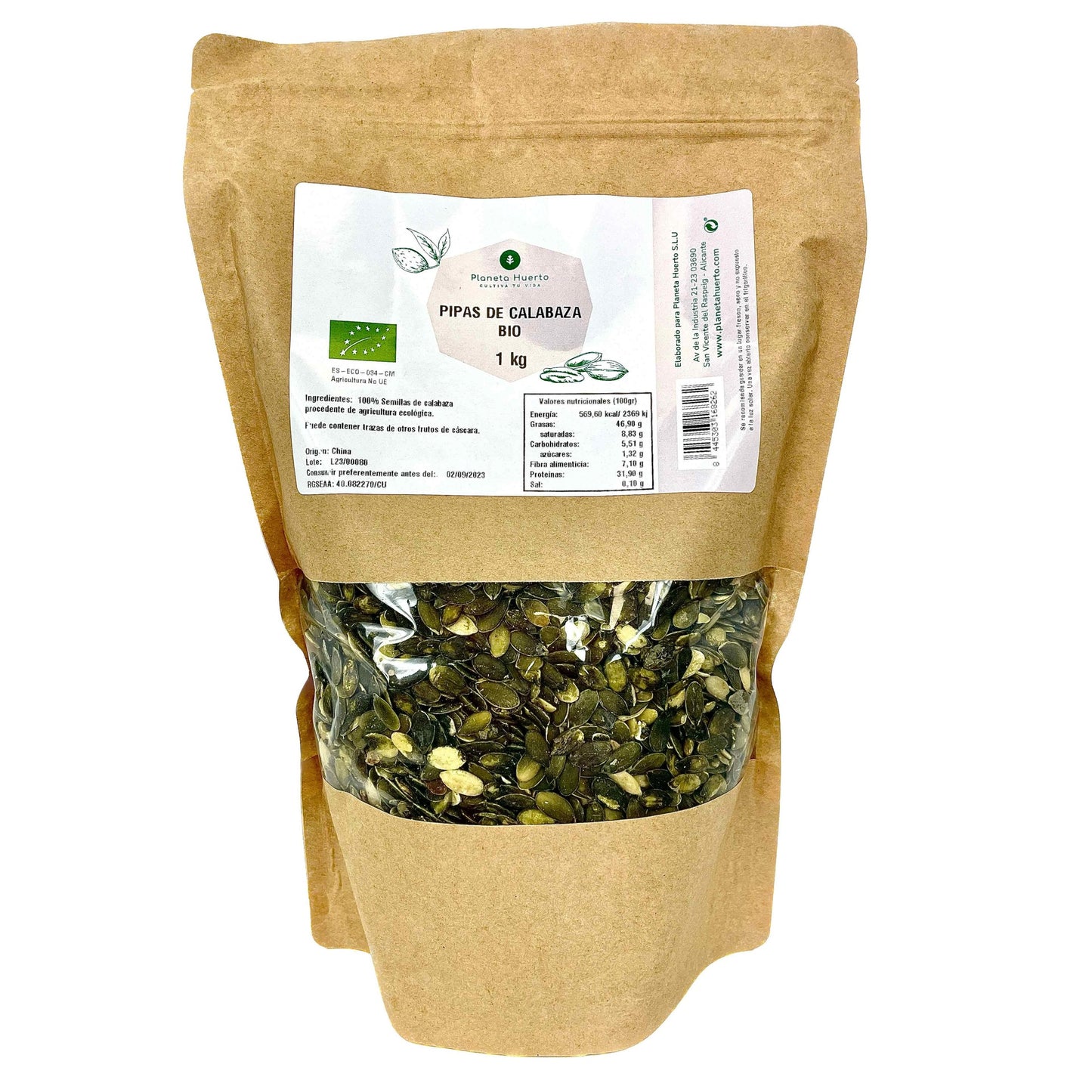 Pompoenpitten ECO Planeta Huerto 1 kg