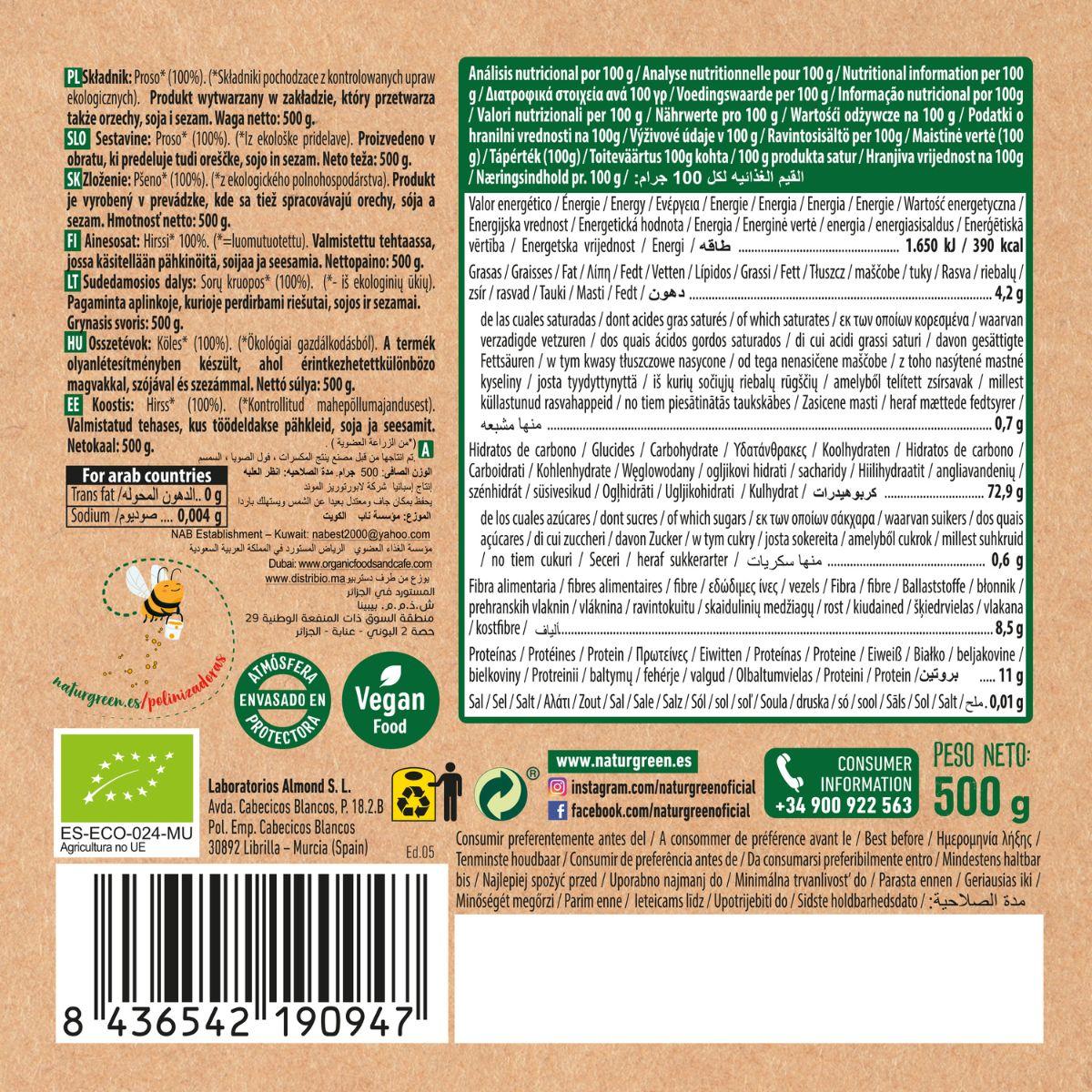 Millet Bio Naturgreen, 500 g
