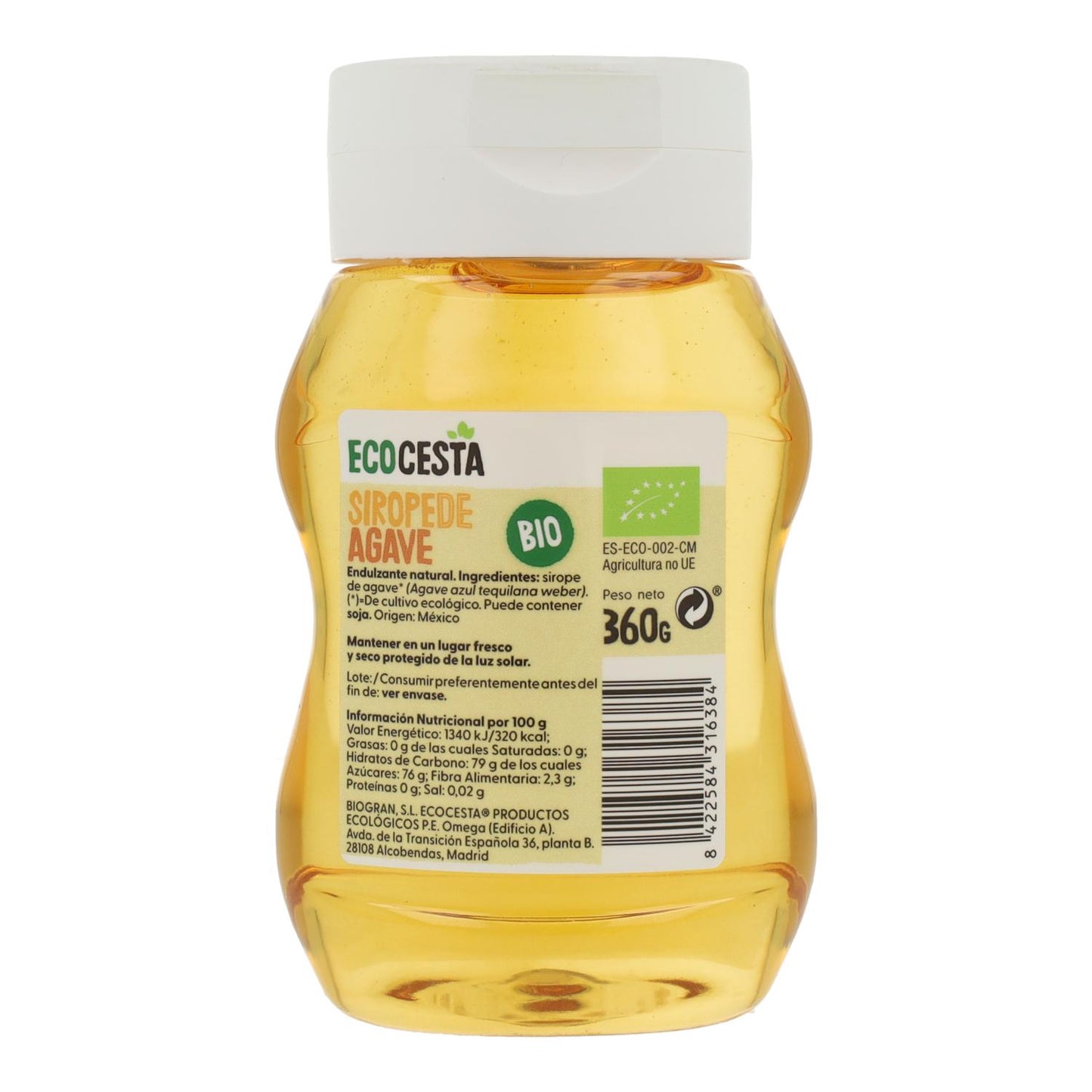 Ecocesta Organic Agave Syrup 360 g