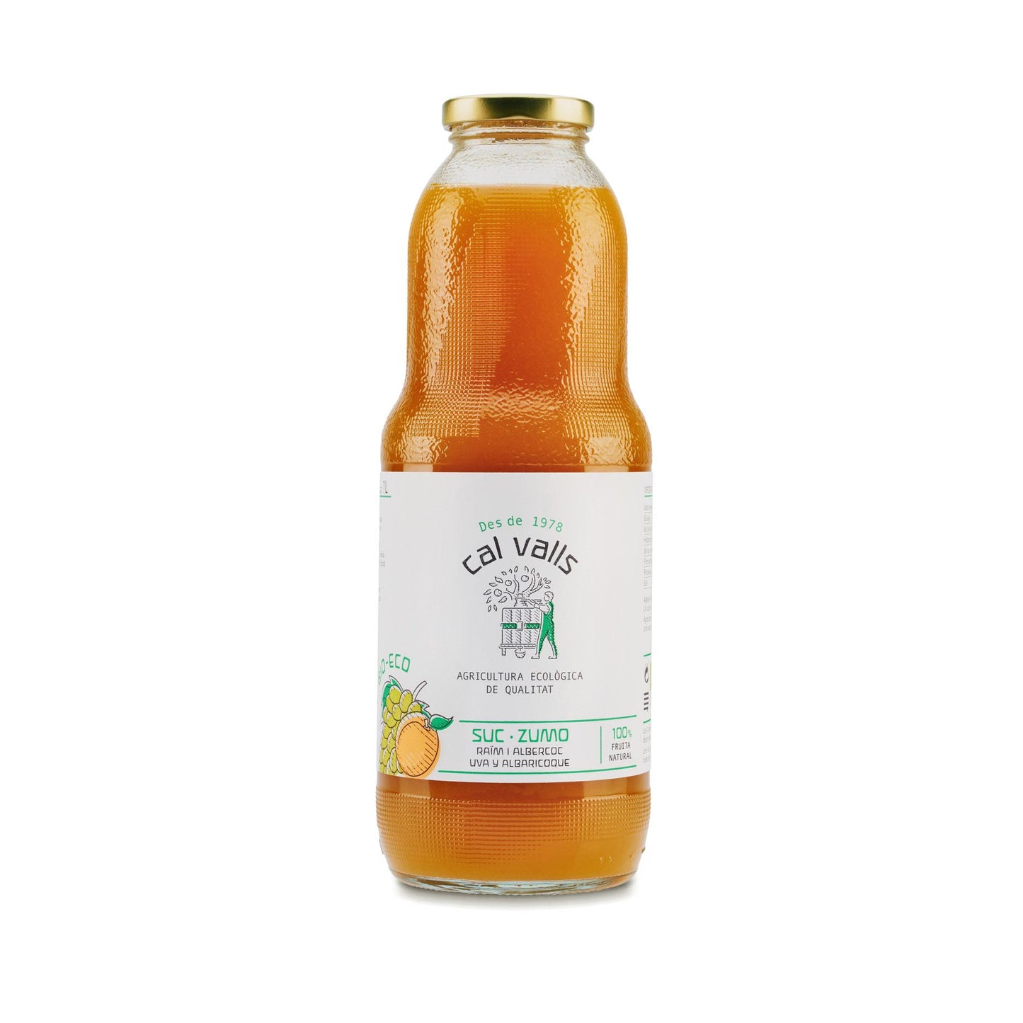 Jus d'abricot et de raisin Eco Cal Valls 1 L