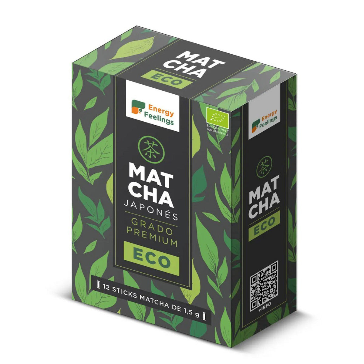 Doos 12 Matcha ECO Energy Feelings-sticks 18 g