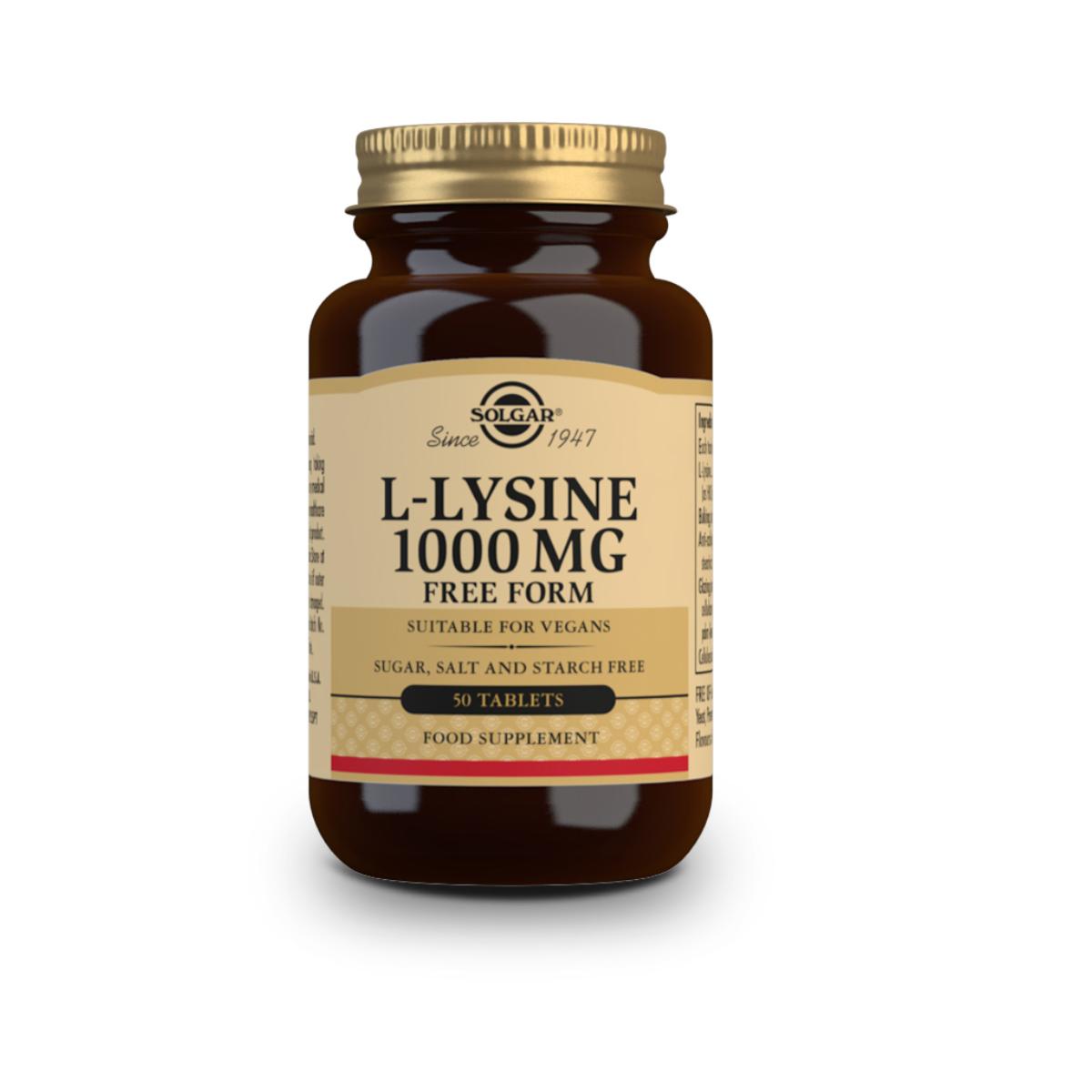 L-Lysine, comprimés de 1000 mg 50 gélules