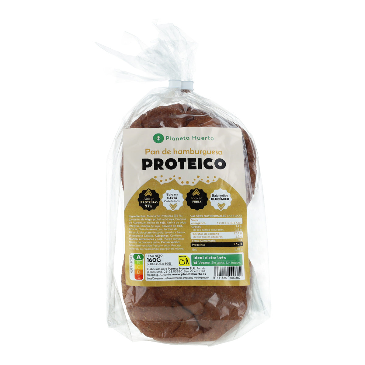 Protein hamburgerbröd Planeta Huerto, 2 x 80 gram