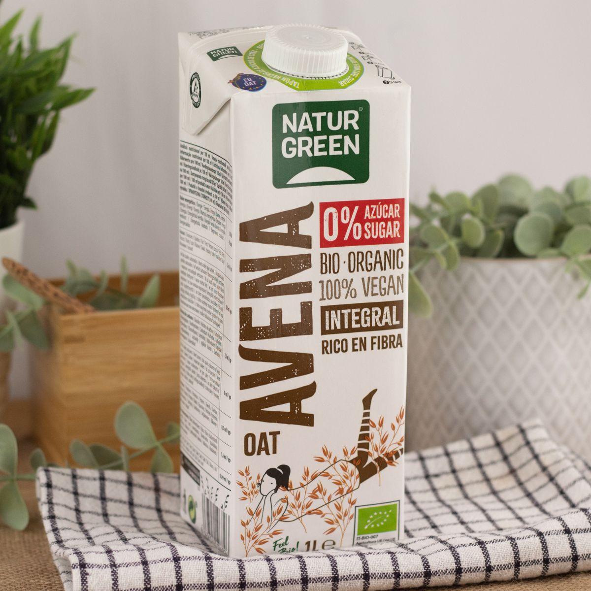 Boisson à l'avoine complète 0 % sucres Bio NaturGreen 1 L