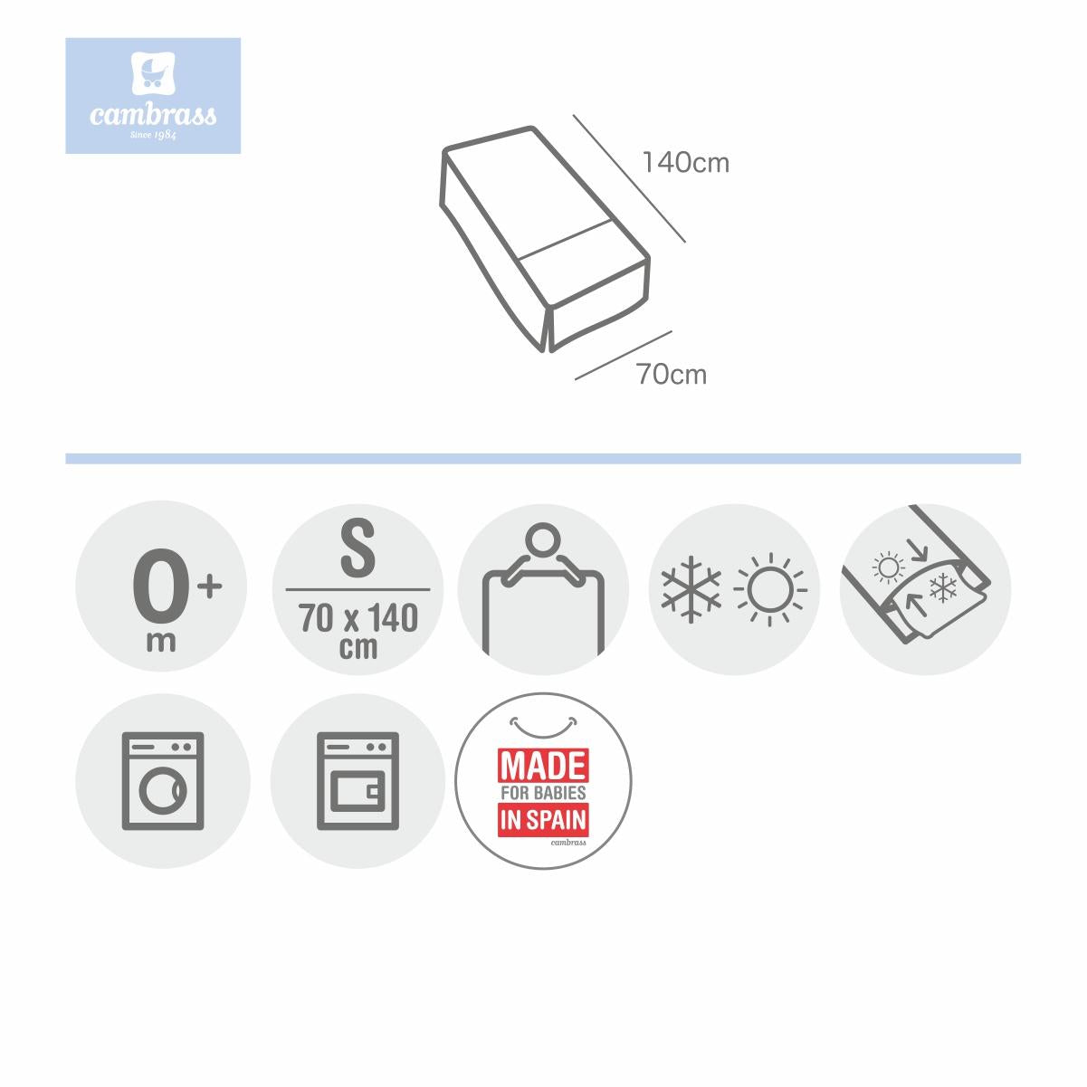 Kołderka i ochraniacz do łóżeczka dziecięcego Star marki Cambrass 70x140 cm. Star Rosa