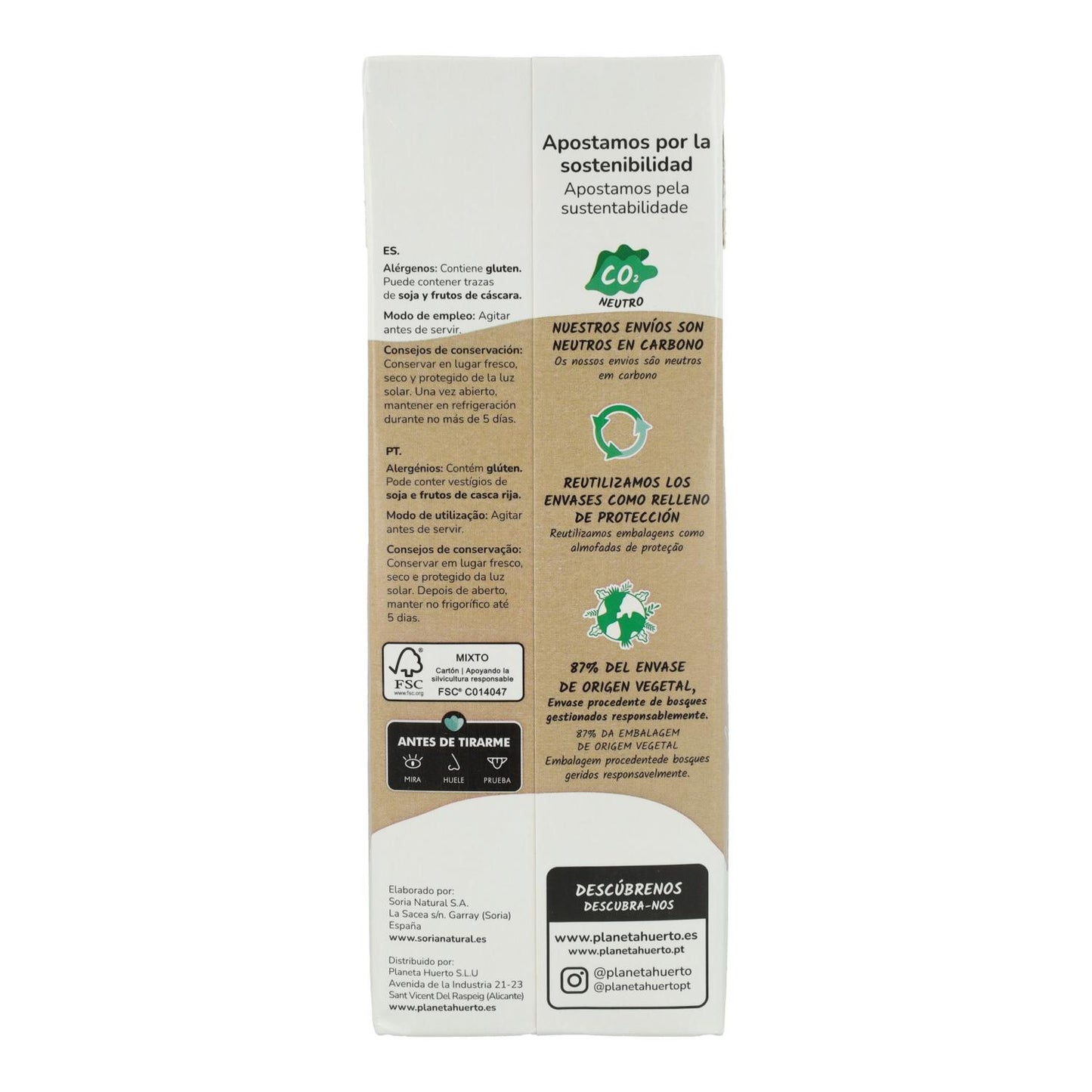 Boisson d'avoine ECO Planet Garden Boisson d'avoine 1L