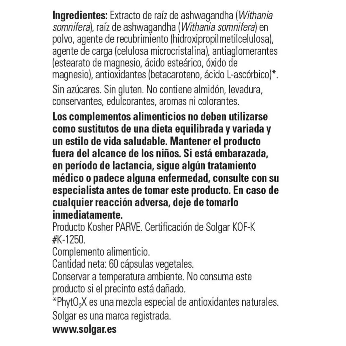 Ashwagandha, 60 gélules végétales