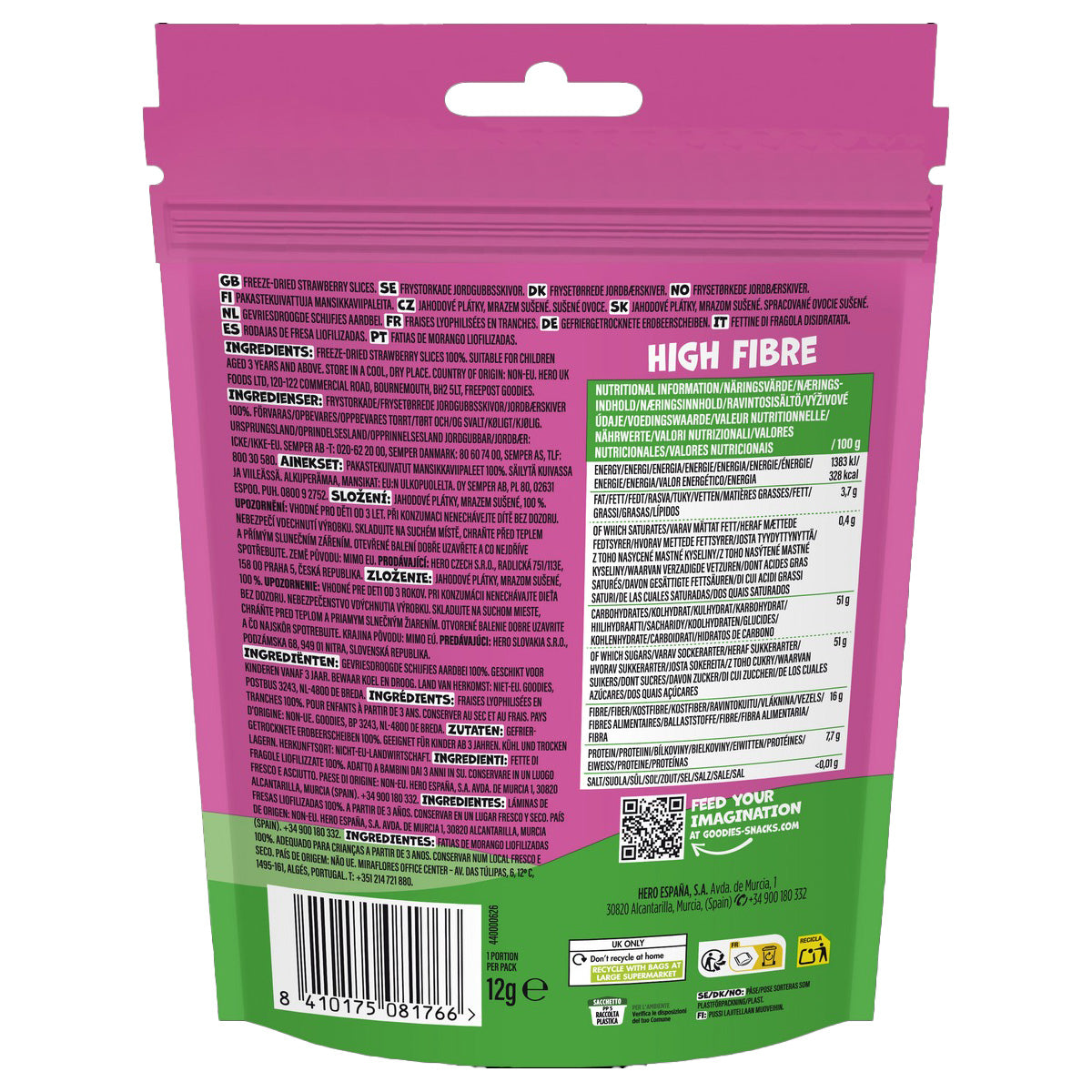 Pack promo 2x chips à la fraise 12 g - Hero Kids