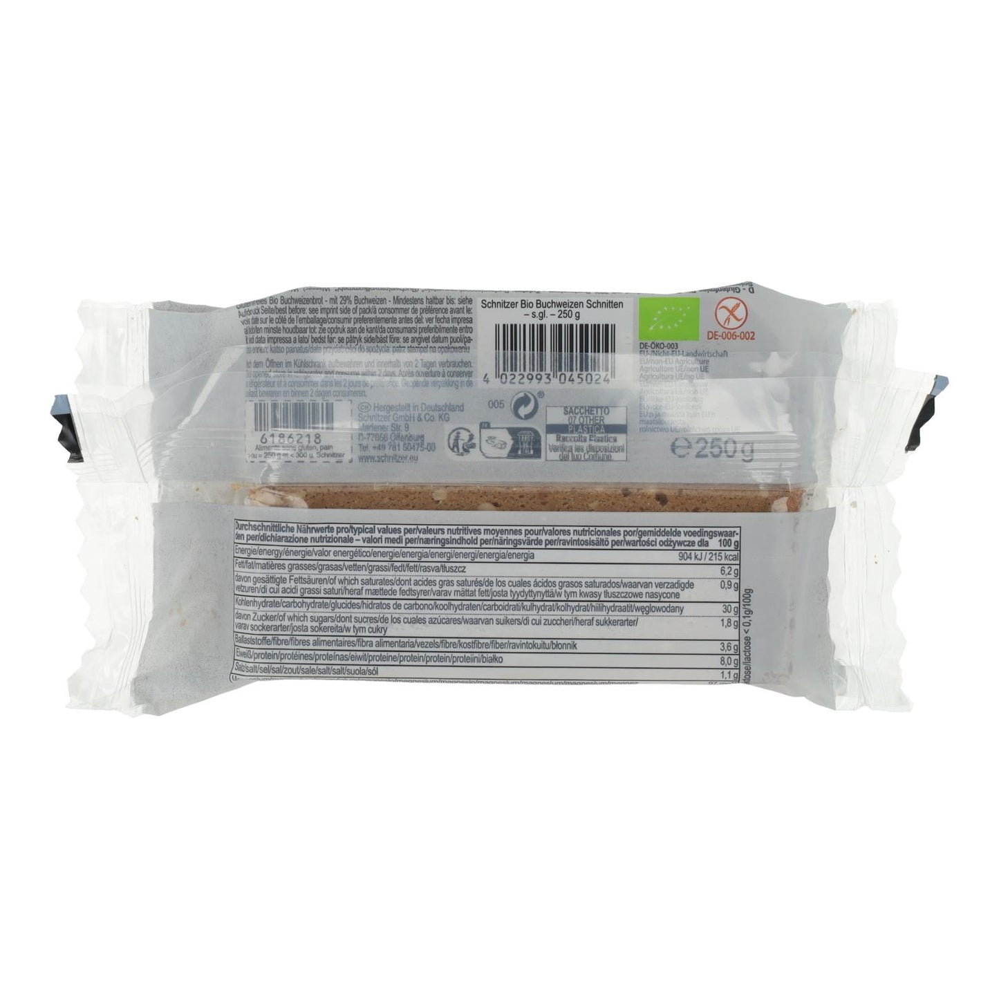 Bio-Buchweizen-Sauerteigbrot glutenfrei Schnitzer 125 g
