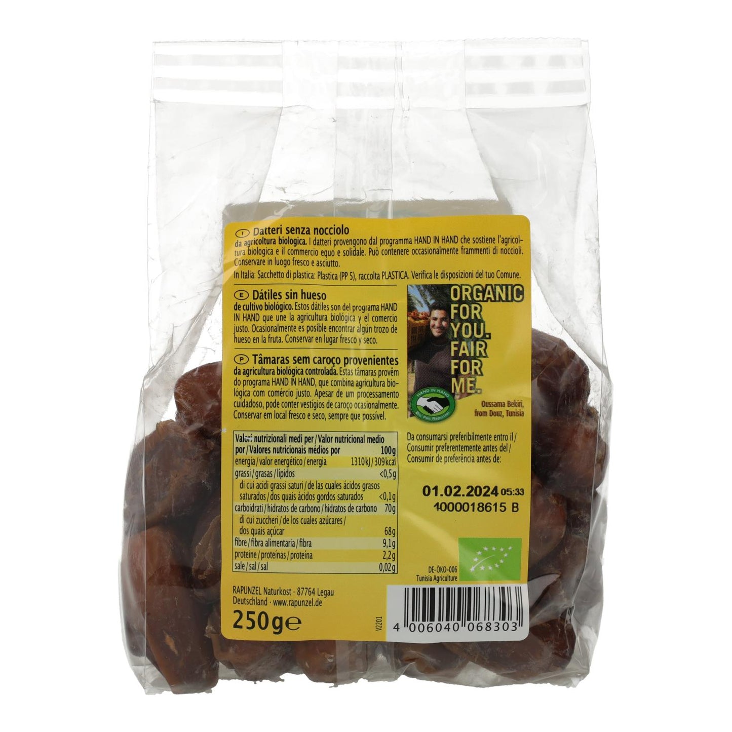 Entsteinte Datteln BIO Rapunzel 250 g