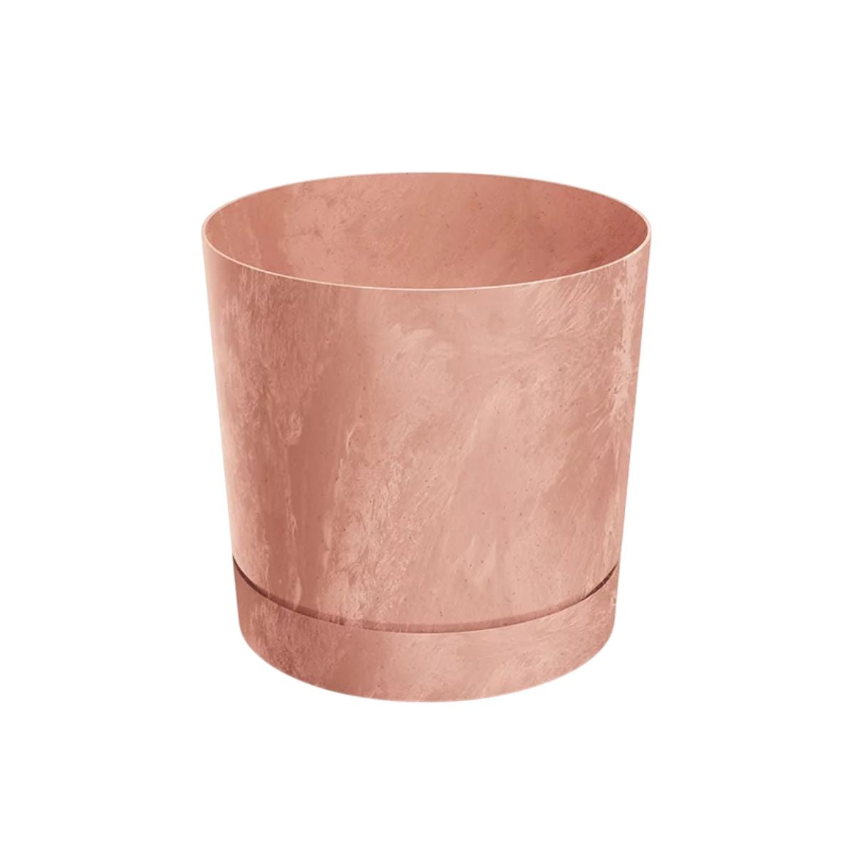 Pure blomkruka i cement med integrerad terrakottatallrik D 30 x 29