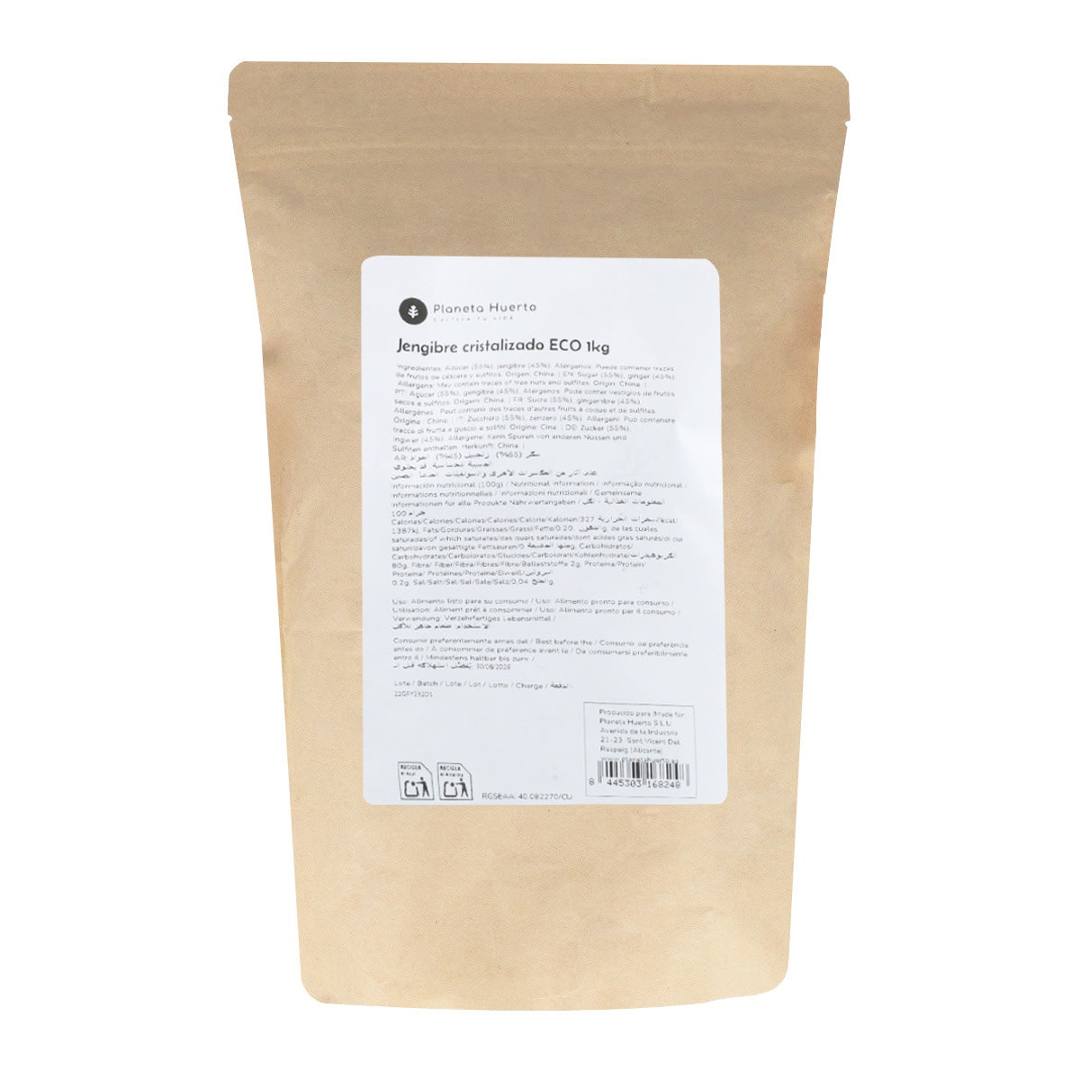 Gingembre cristallisé ECO Planeta Huerto 1 kg
