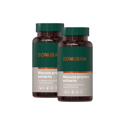 Confezione da 2 Mucuna Pruriens, Bonusan, 60 capsule