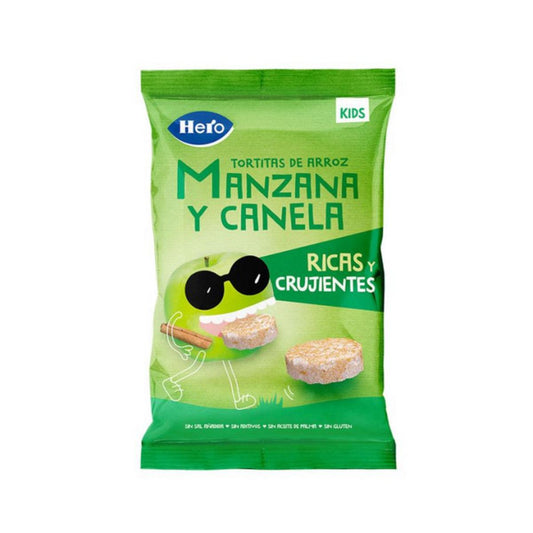 Glutenfreie Reiskuchen mit Apfel und Zimt 40 g – Hero/Kids