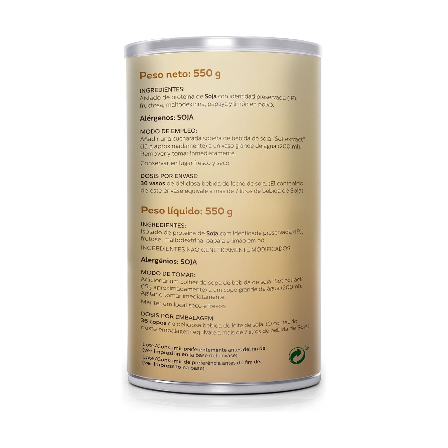 Boisson au soja en poudre Sotya 550 g